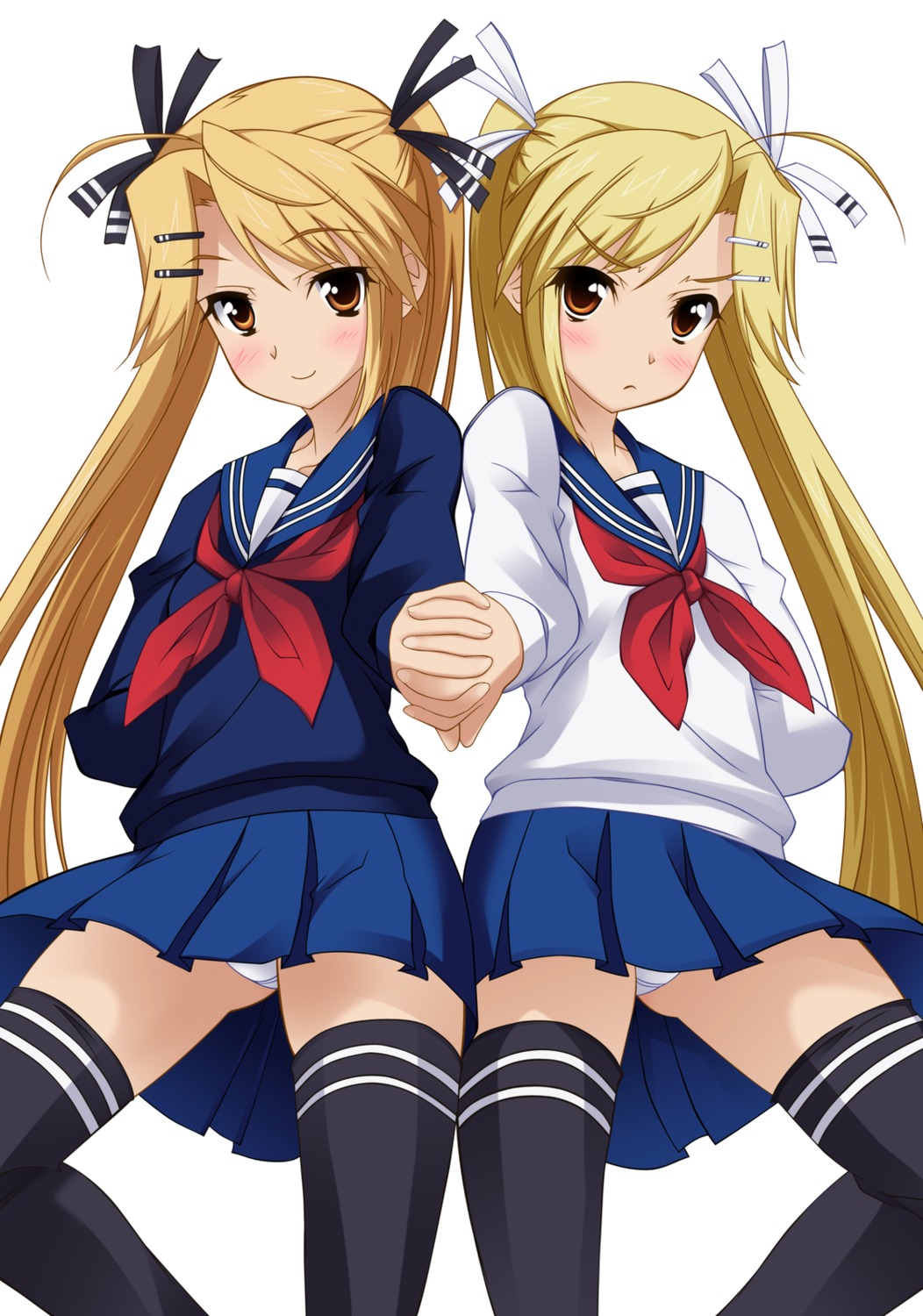 Blonde anime twins